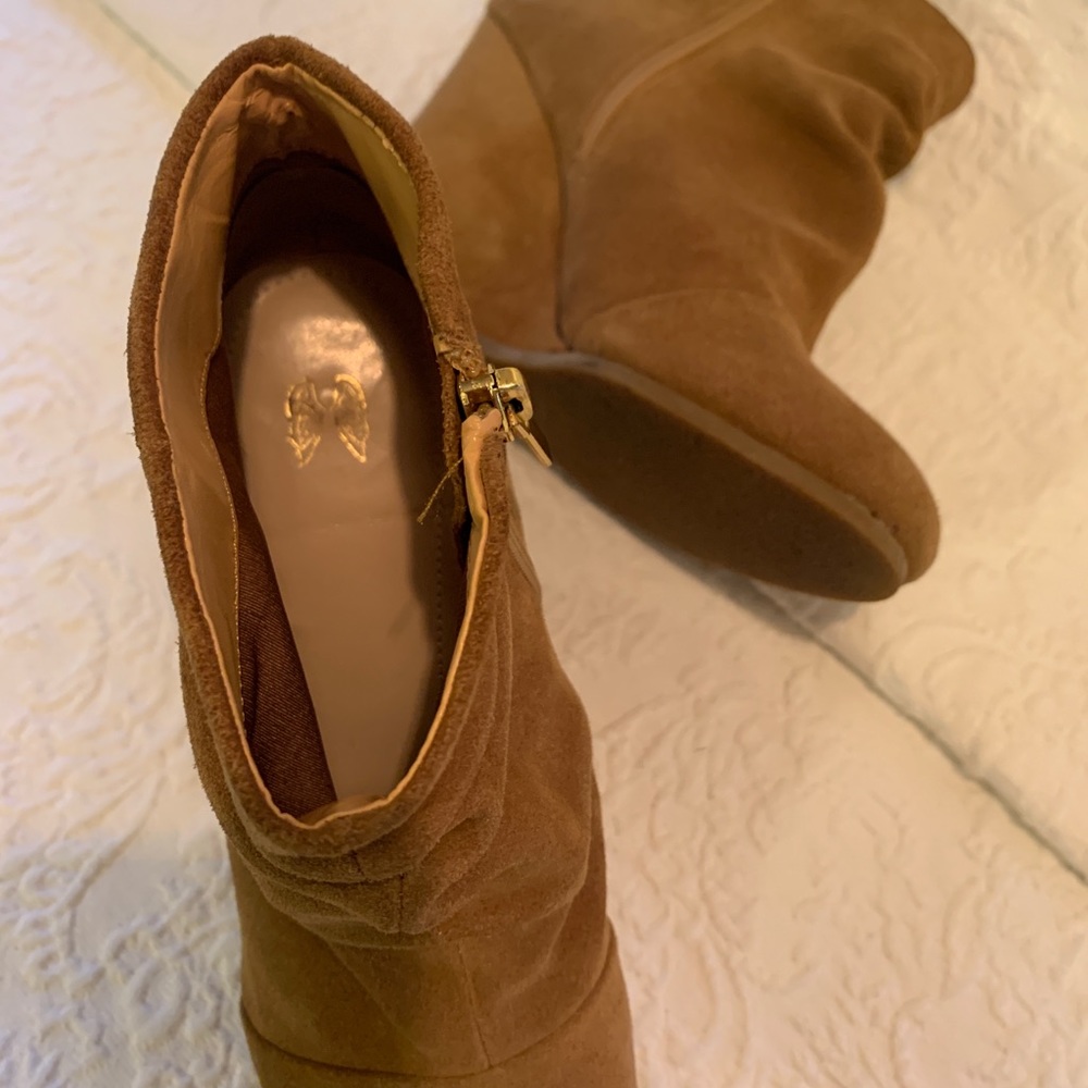 VS wedge suede booties